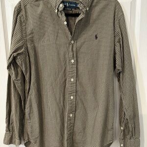 Men’s Ralph Lauren plaid polo, long sleeve